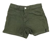 Khaki riflové kraťasy H&M