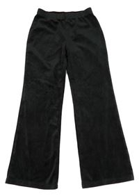 Černé sametové flare legíny H&M