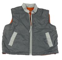 Šedá šusťáková lehce zateplená vesta 
