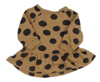 Hnědo-černá puntíkatá šatová mikina F&F