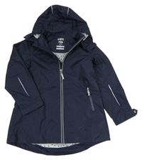 Tmavomodrá šusťáková jarní bunda s kapucí Tchibo