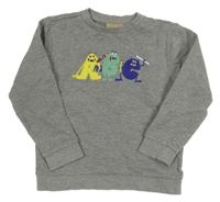 Šedá mikina s písmeny Manor