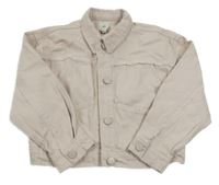 Pudrová riflová crop bunda River Island