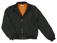 Černý šusťákový lehce zateplený bomber H&M