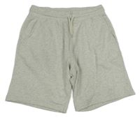 Světlešedé melírované teplákové kraťasy H&M