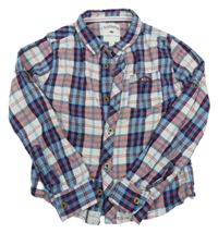 Modro-bílo-červená kostkovaná košile Lee Cooper
