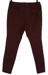 Dámské červeno-černé vzorované tregíny TU vel. 12S