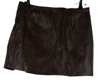 Dámská hnědá koženková sukně Shein 