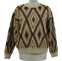 Dámský béžovo-hnědý vzorovaný svetr Primark 