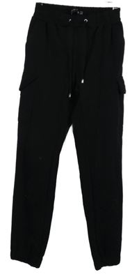 Dámské černé cargo tepláky s kapsami Amisu vel. 32