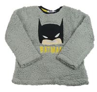 Šedá huňatá mikina s Batmanem 