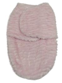 Světlerůžová chlupatá podšitá zavinovačka