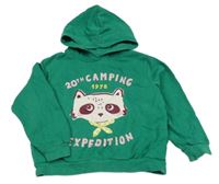 Zelená mikina s obrázkem a kapucí H&M