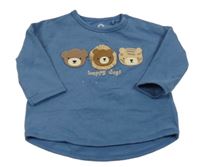 Tmavomodré triko se zvířátky Next