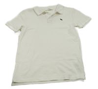 Bílé polo tričko s výšivkou H&M