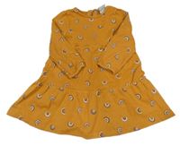 ORanžovo-žluté teplákové šaty s duhami Topolino