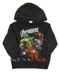 Černá mikina s Avengers a kapucí H&M