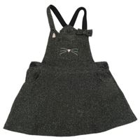 Černá třpytivá laclová sukně s kočkou Nutmeg