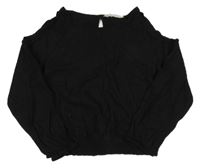 Černá crop halenka H&M