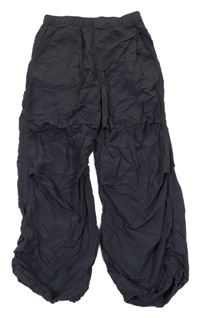 Antracitové šusťákové kalhoty H&M