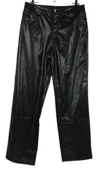 Dámské černé koženkové kalhoty H&M