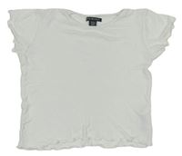 Bílé žebrované tričko Primark