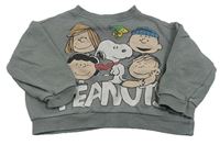 Tmavošedá mikina se Snoopym 