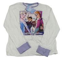 Bílé triko s potiskem - Ledové království zn. Disney