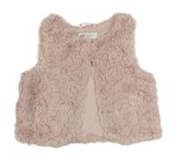 Světlerůžová chlupatá podšitá vesta H&M
