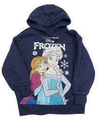 Tmavomodrá mikina s Elsou a kapucí Disney