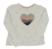 Bílé triko se srdíčky Primark