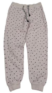 Světlerůžové tepláky se srdíčky 