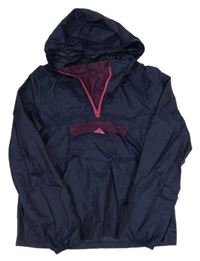 Tmavomodrá šusťáková voděodolná bunda Quechua