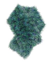 Modro-zelená chlupatá šála