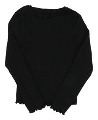 Černé žebrované triko Primark