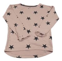 Světlrůžová hvězdičkovaná mikina H&M