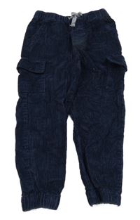 Tmavomodré cargo cuff manšestráky INFINITY KIDS