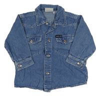 Modrá riflová košile s kapsami 