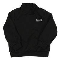 Černá mikina s 3D vzorem a nášivkou Shein