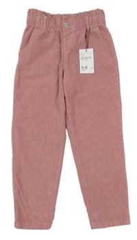 Nové - Růžové slouchy manšestráky Denim Co.