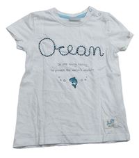 Bílé tričko s nápisem a delfínem So Cute