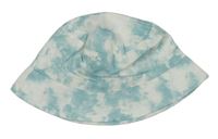 Modro-bílý batikovaný klobouk F&F