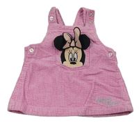 Světlerůžové manšestrové laclové šaty s Minnie Disney