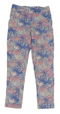 Modro-růžové tregíny s palmami 