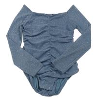Modré třpytivé síťované body Zara