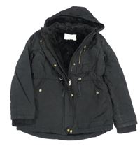 Černá šusťáková zimní parka s kapucí Nutmeg 