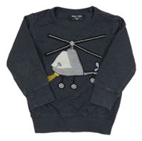 Tmavomodrá mikina s vrtulníkem Next