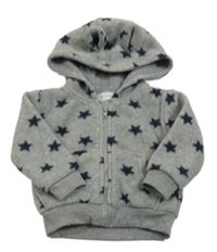 Šedá fleecová propínací mikina s kapucí Early Days