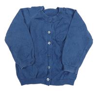 Tmavomodrý propínací svetr M&Co.