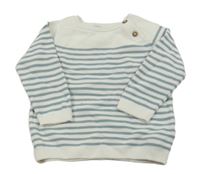 Bílo-modrý pruhovaný svert C&A